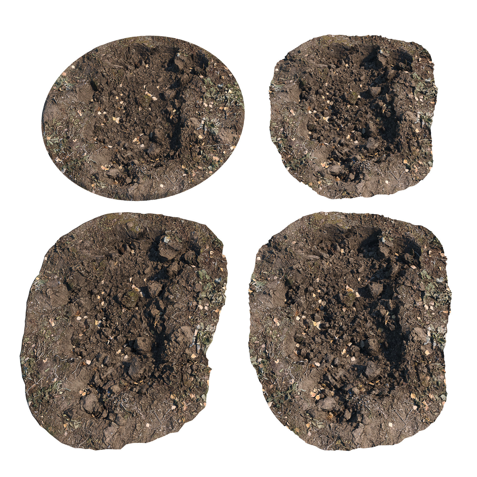 Ultra realistic Dirt pit Scan Low-poly 3D model_5