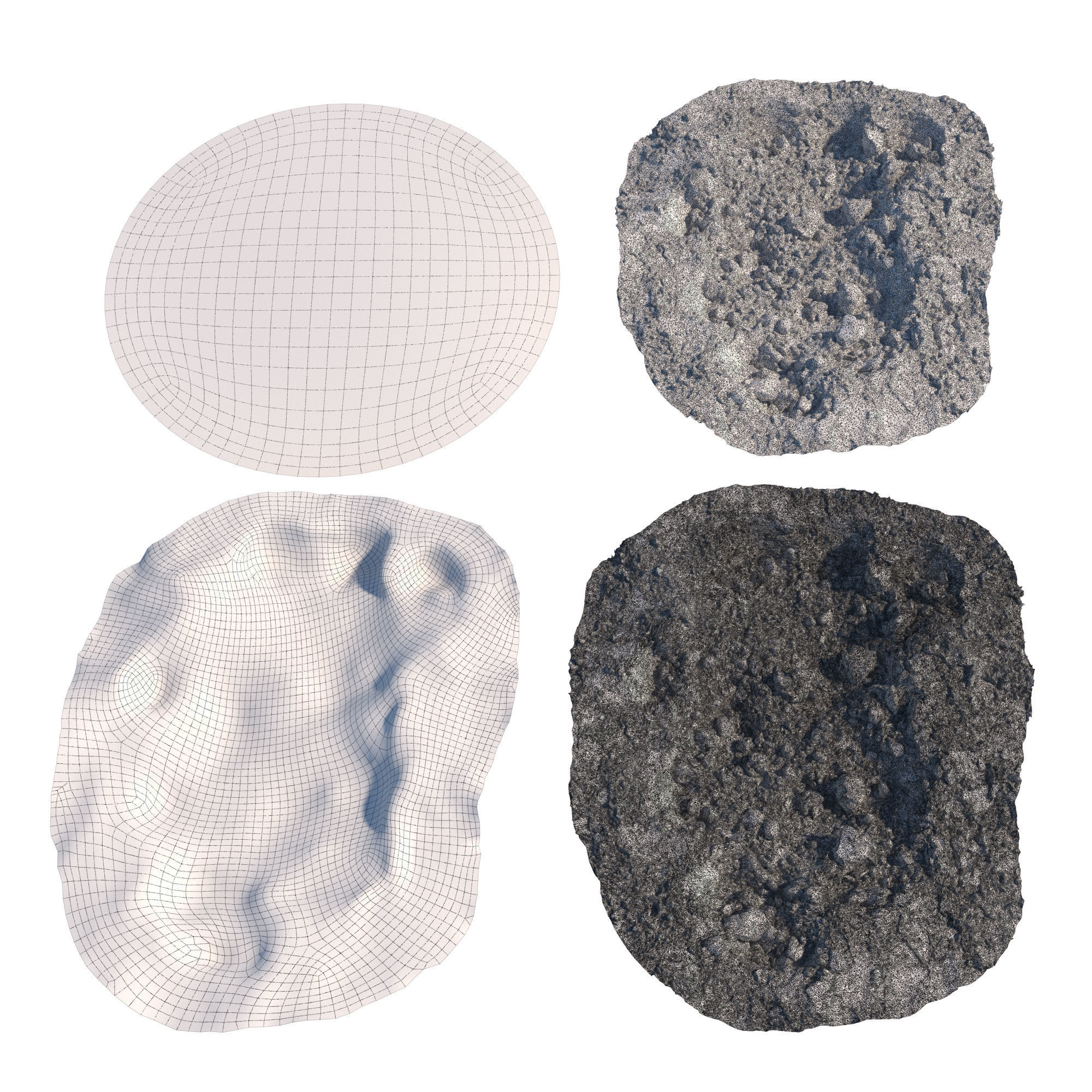 Ultra realistic Dirt pit Scan Low-poly 3D model_7