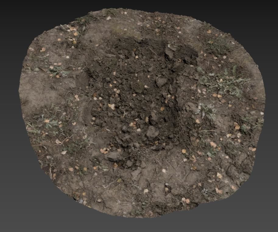 Ultra realistic Dirt pit Scan Low-poly 3D model_22