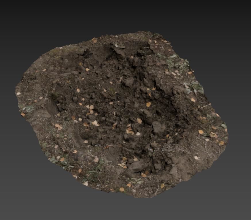 Ultra realistic Dirt pit Scan Low-poly 3D model_15