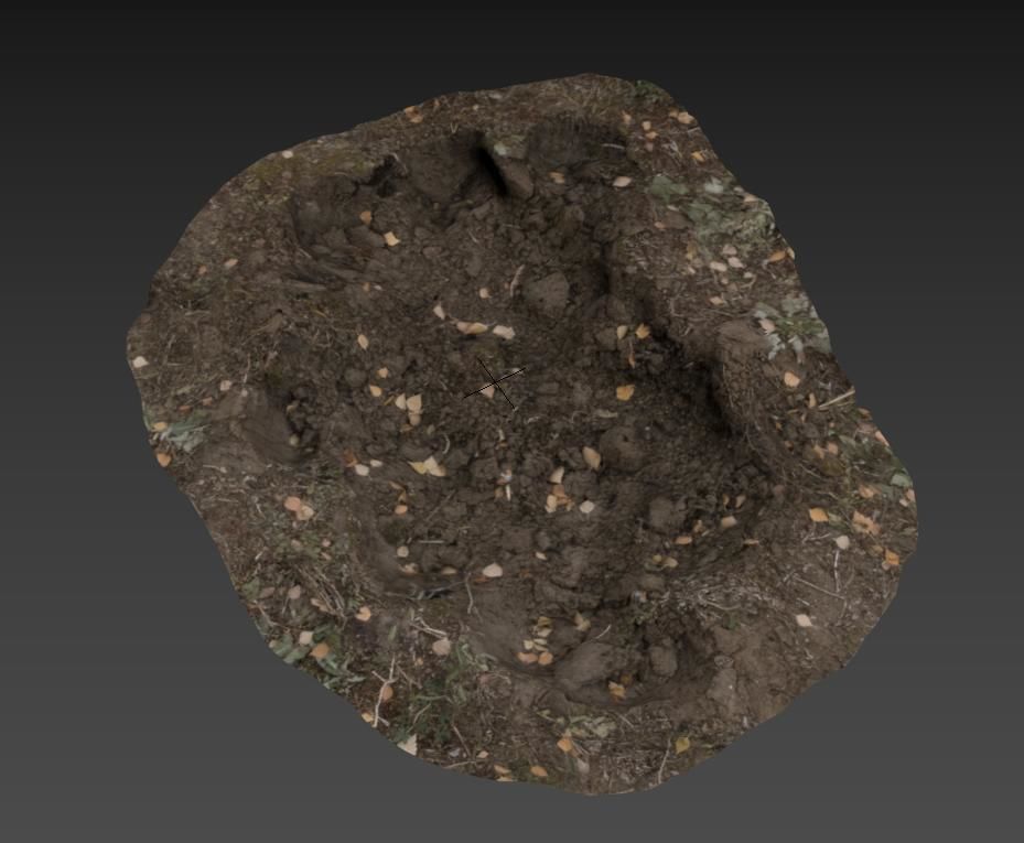 Ultra realistic Dirt pit Scan Low-poly 3D model_13