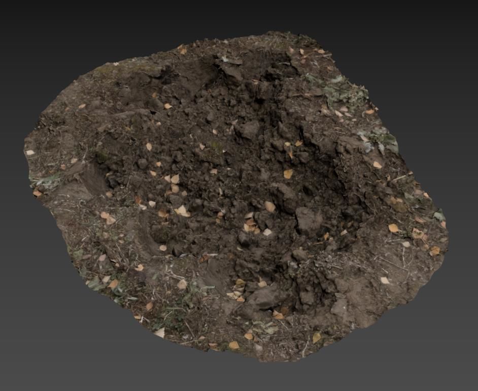 Ultra realistic Dirt pit Scan Low-poly 3D model_18