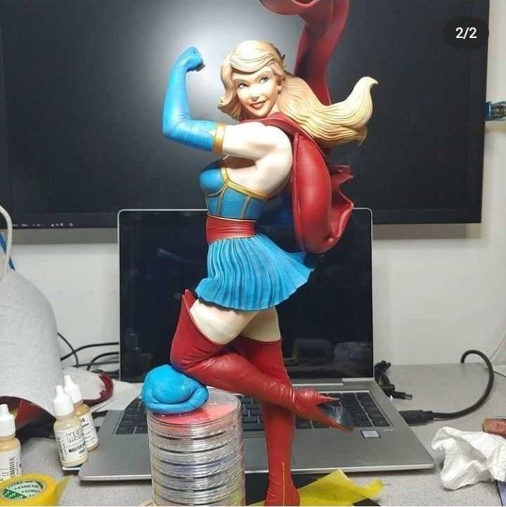 wonder woman and supergirl 3D print model_14