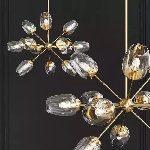 Ramirez 12 - Light Sputnik Sphere Chandelier Low-poly 3D model