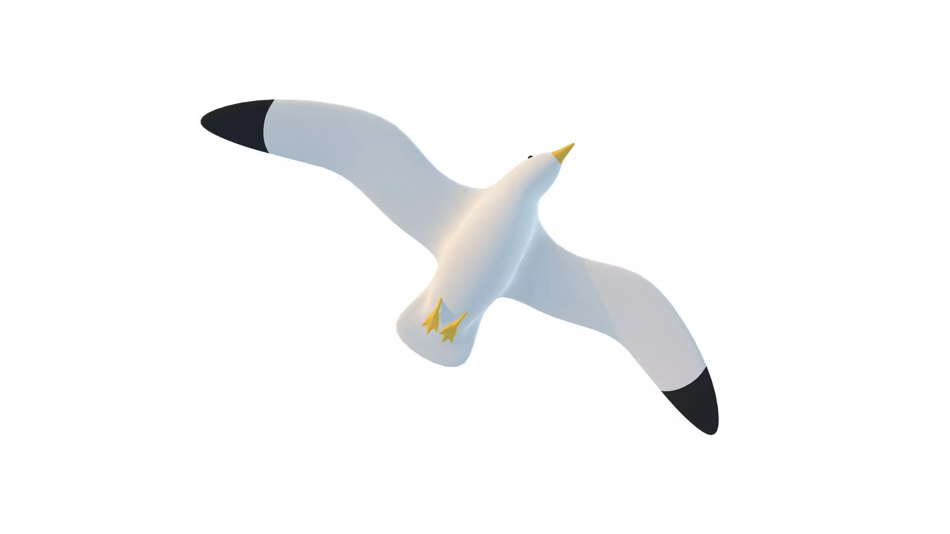 Gull - Stylized Low-poly 3D model