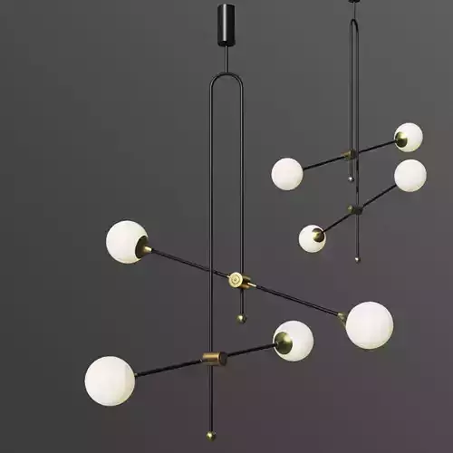 XYZ Chandelier Unique Minimalist Pendant Lamp 