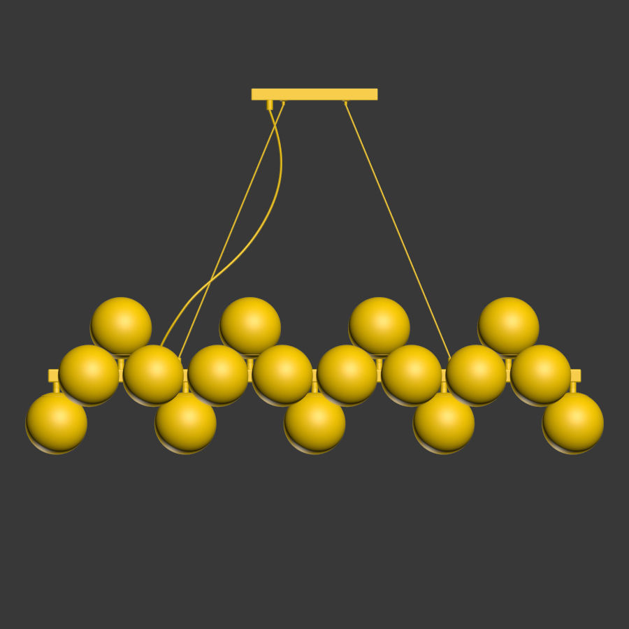 Maytoni Linear Pendant Lamp Dallas 3D model_2