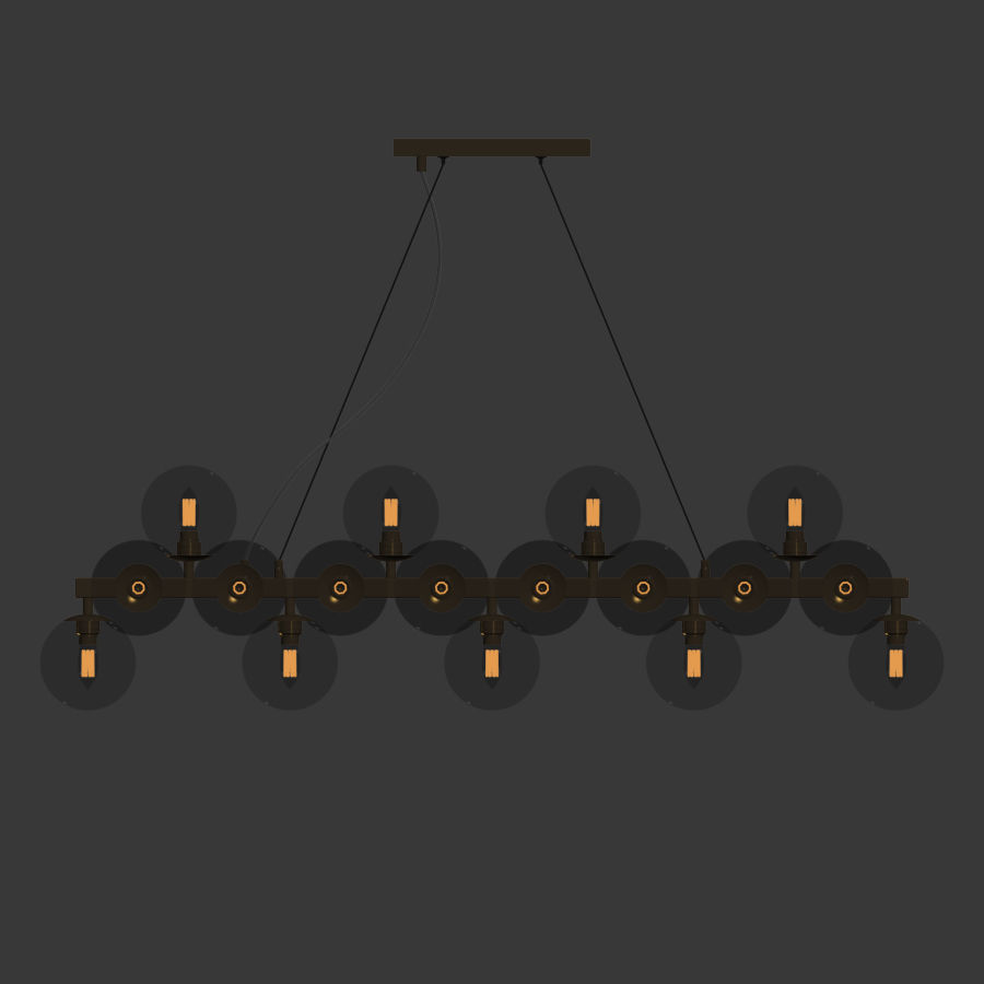 Maytoni Linear Pendant Lamp Dallas 3D model_1