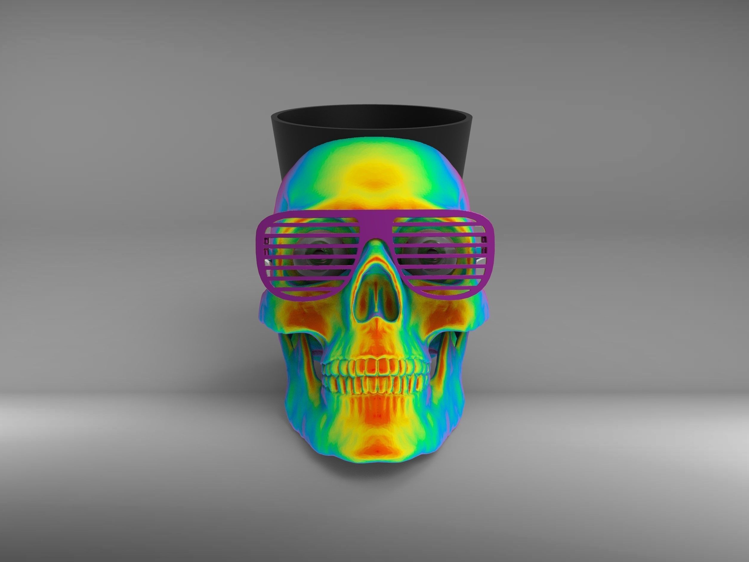 Skull Vase 3D print model_1
