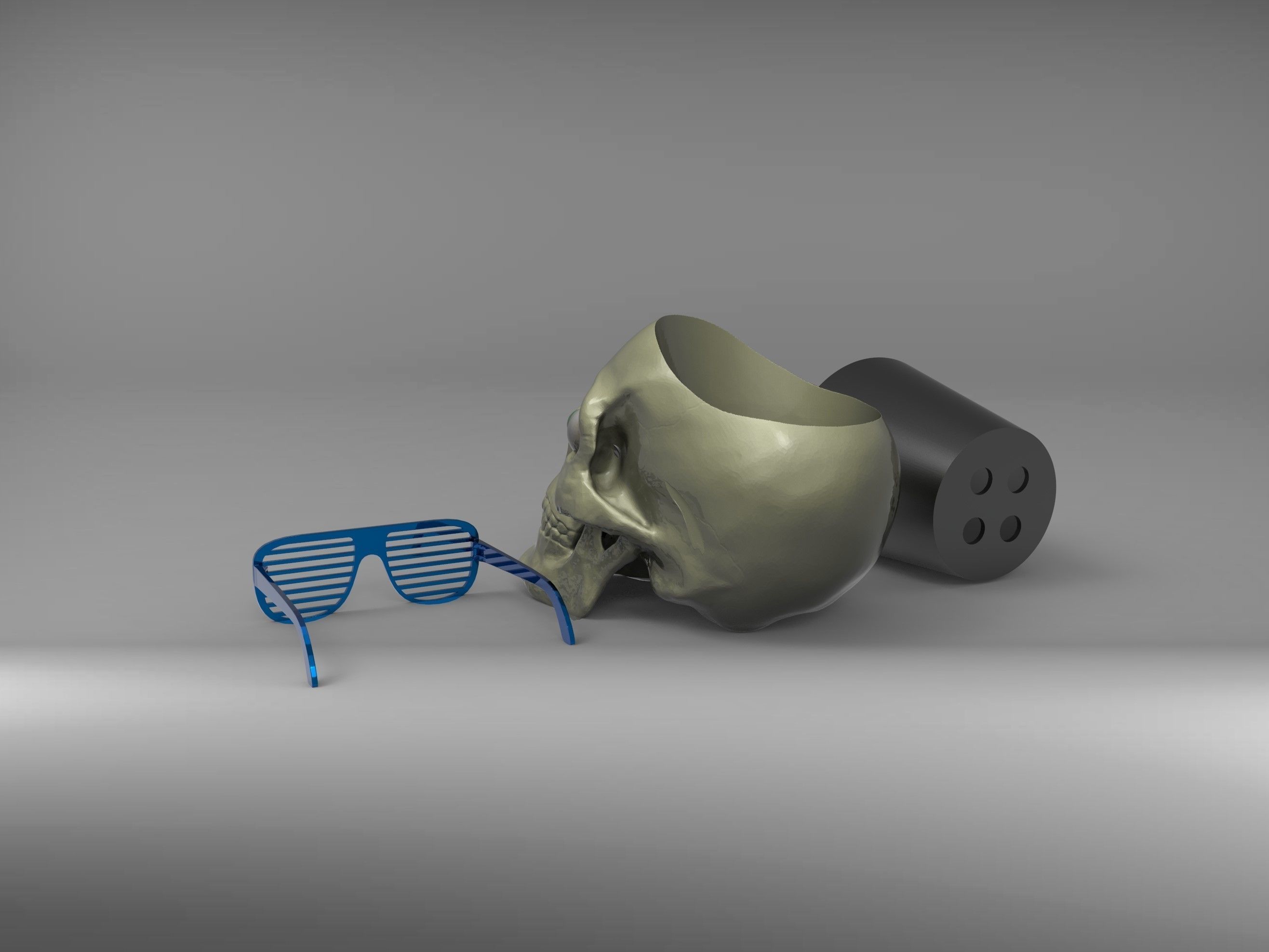 Skull Vase 3D print model_2