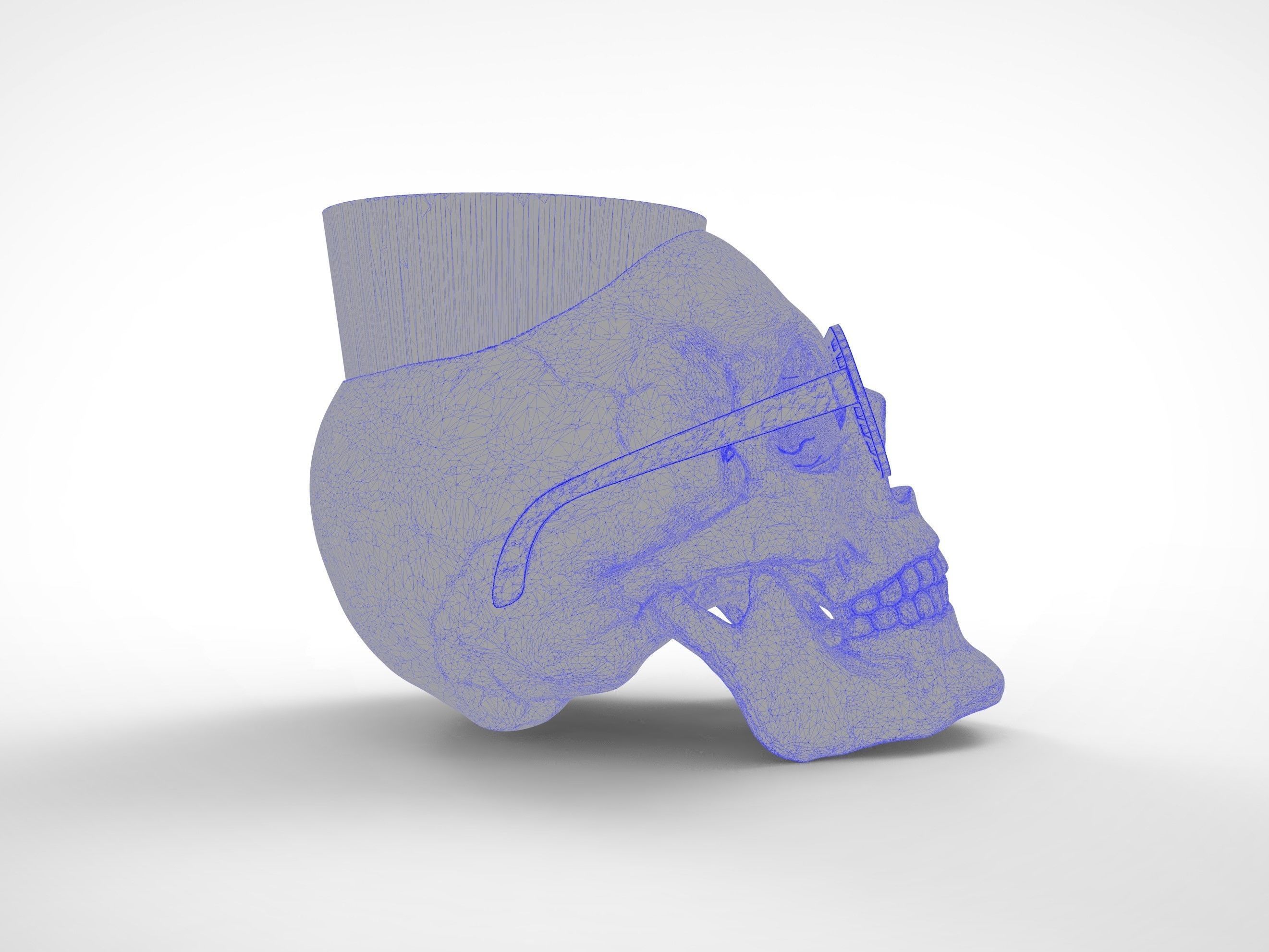 Skull Vase 3D print model_11