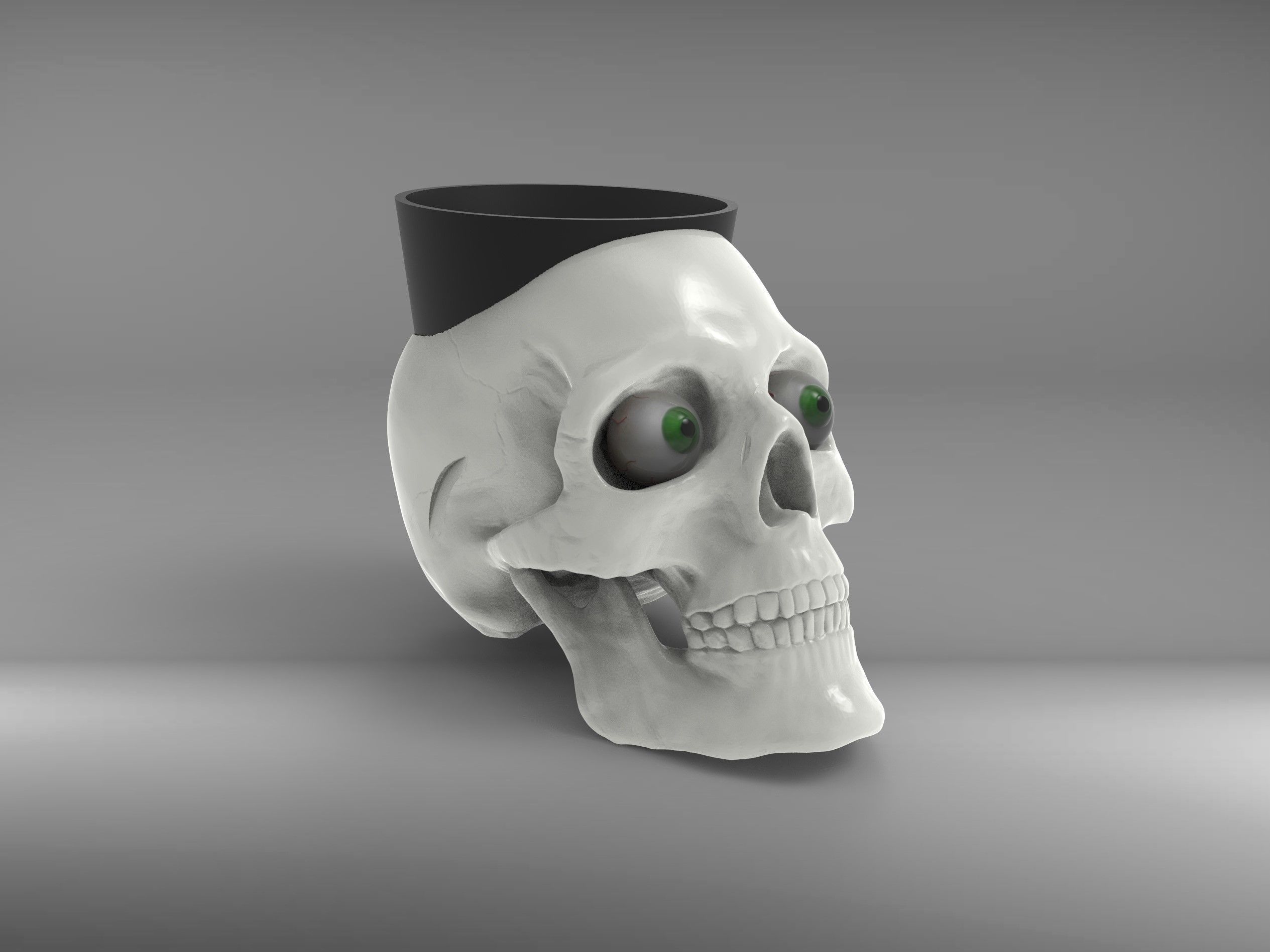 Skull Vase 3D print model_5