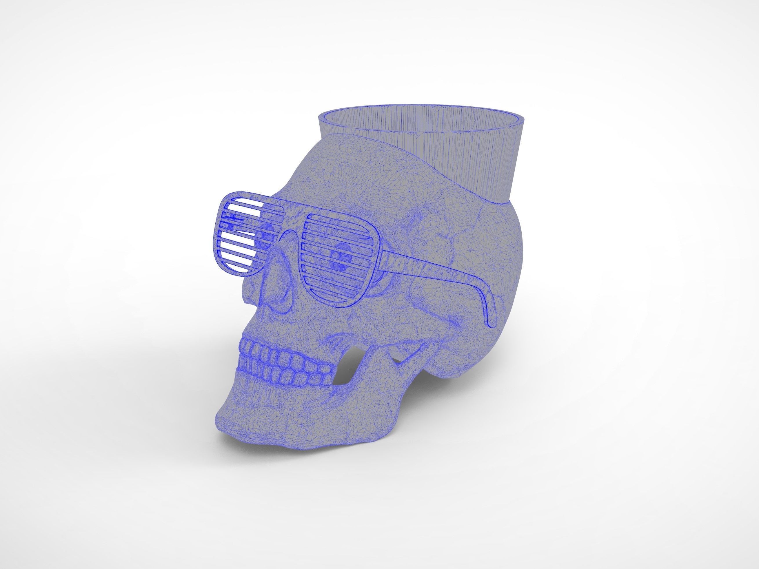 Skull Vase 3D print model_10