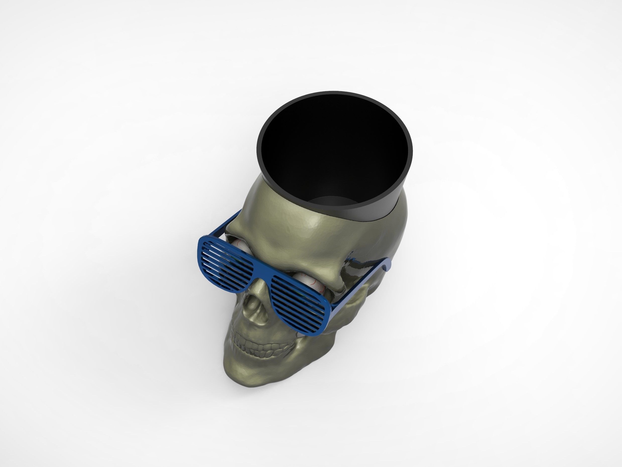 Skull Vase 3D print model_9