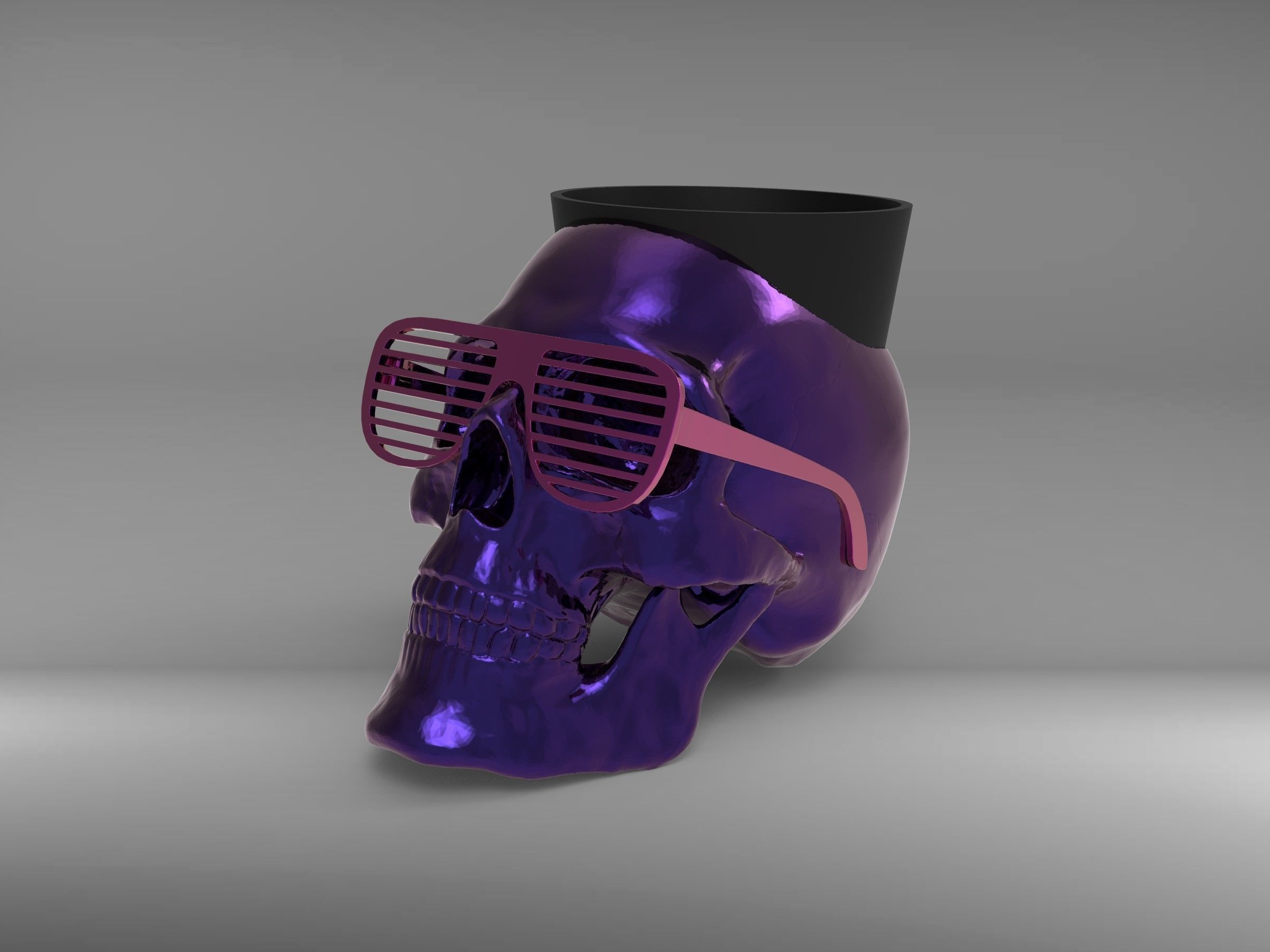 Skull Vase 3D print model_7