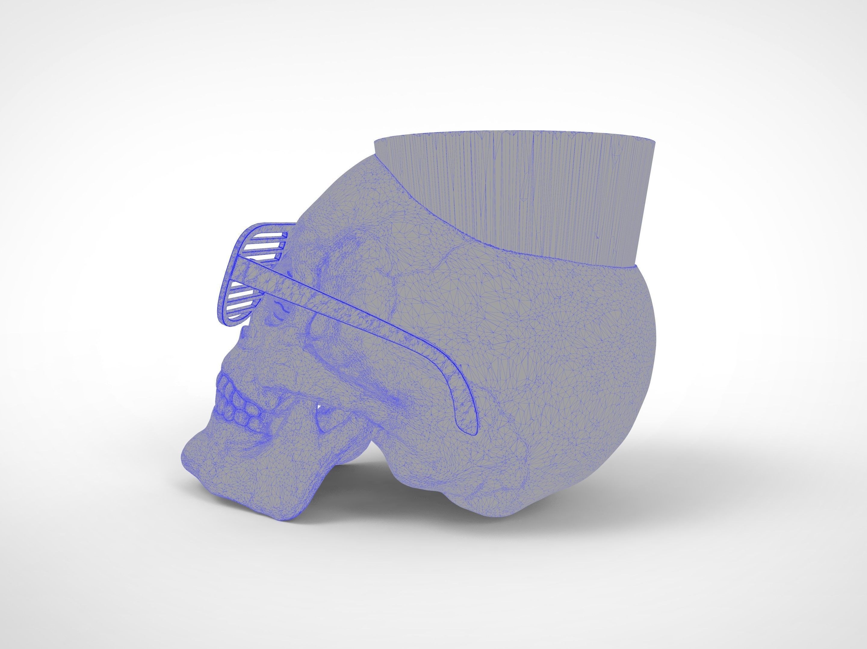 Skull Vase 3D print model_12