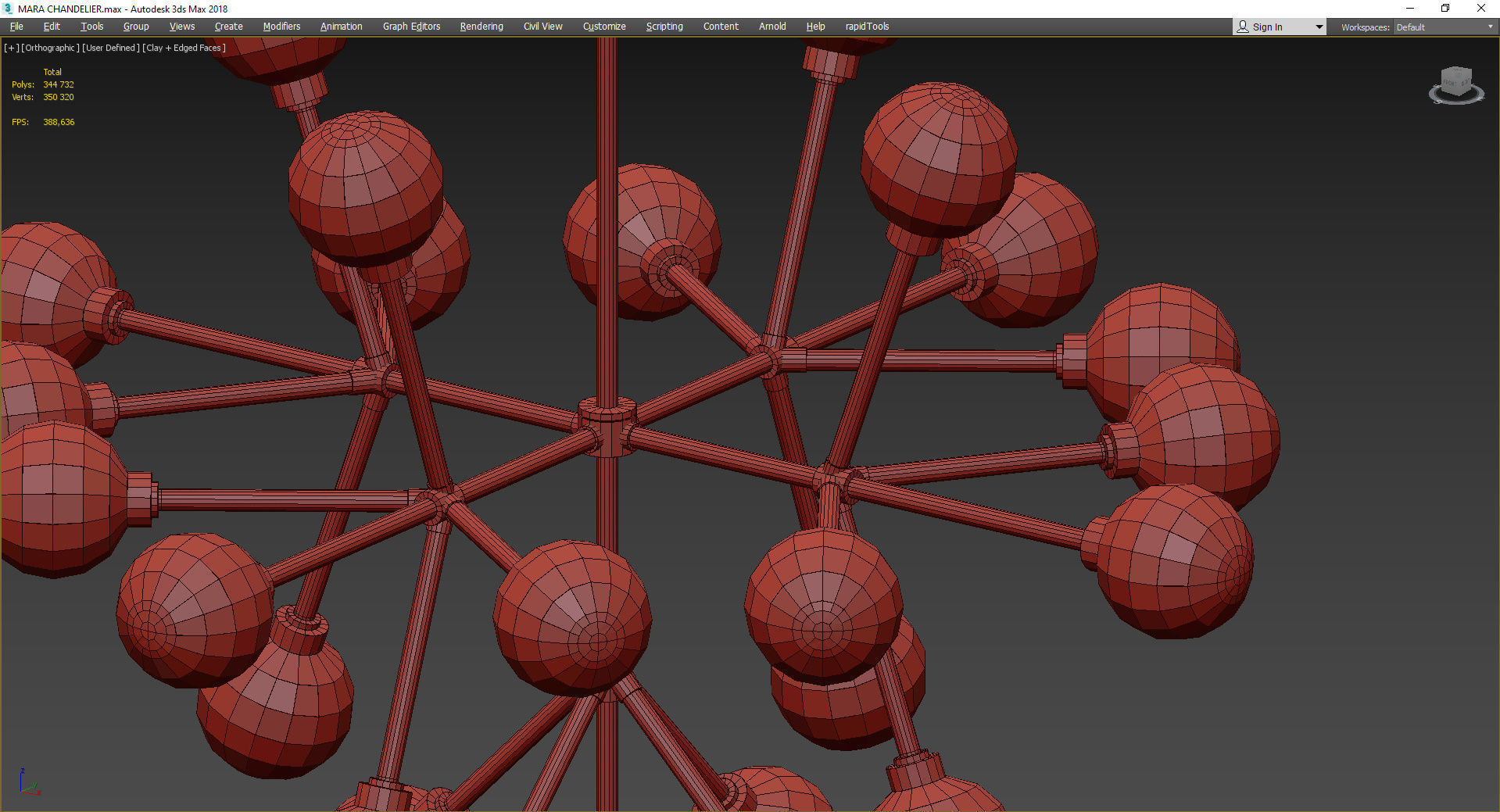 MARA CHANDELIER Low-poly 3D model_4