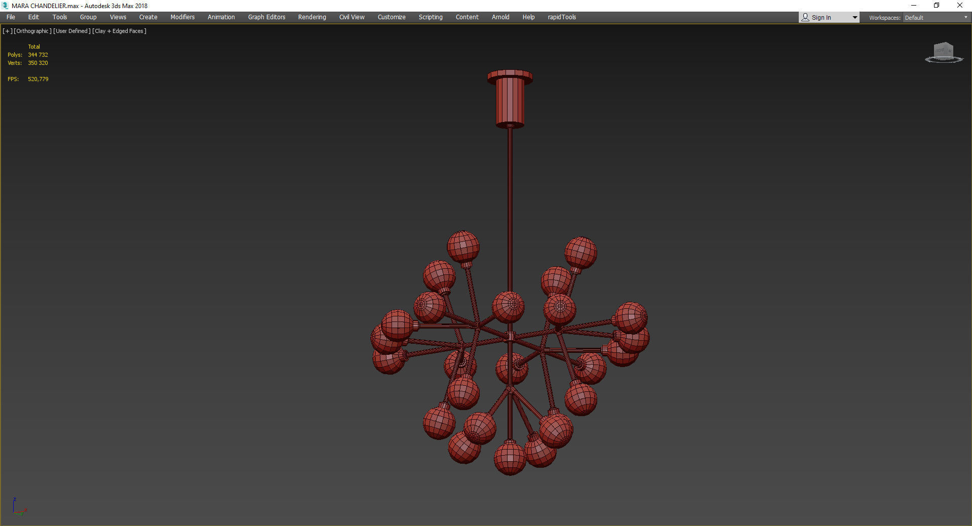 MARA CHANDELIER Low-poly 3D model_3