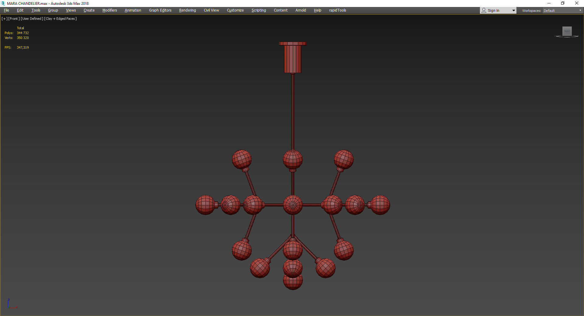 MARA CHANDELIER Low-poly 3D model_2