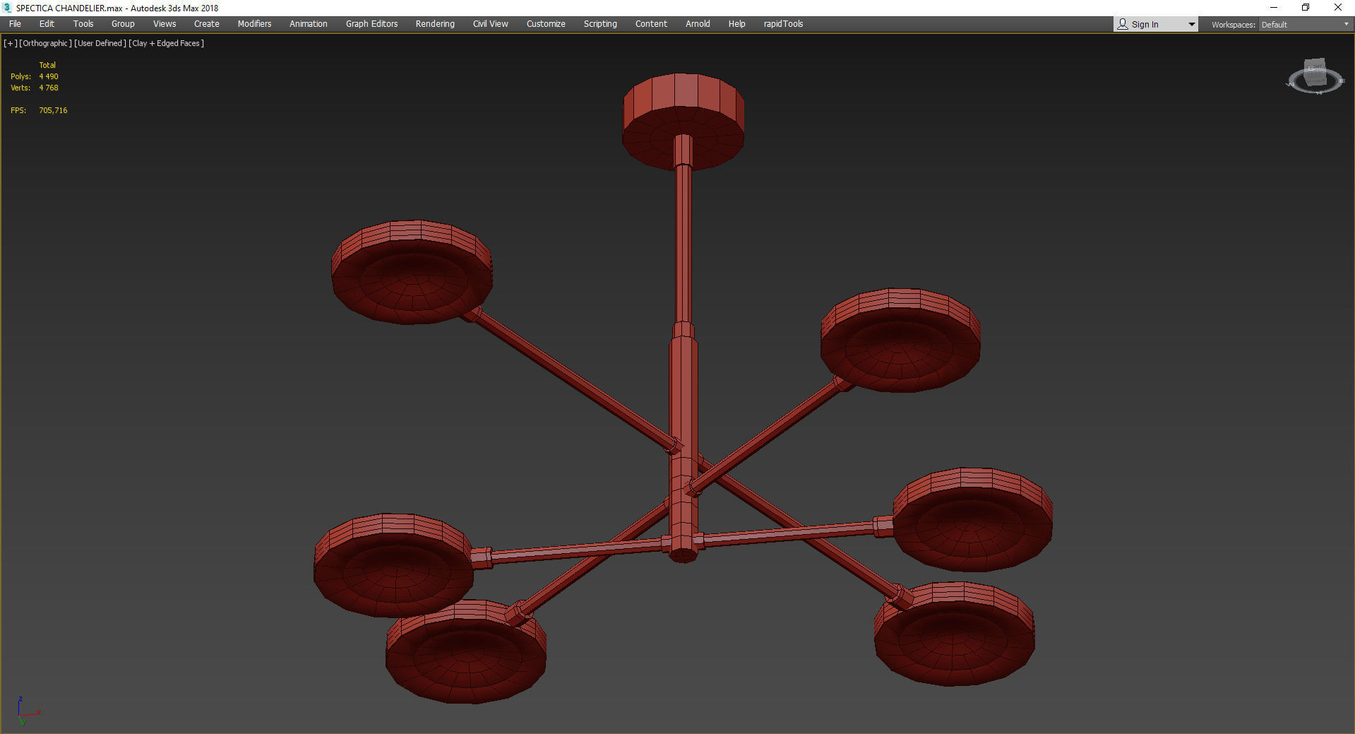 SPECTICA CHANDELIER Low-poly 3D model_3