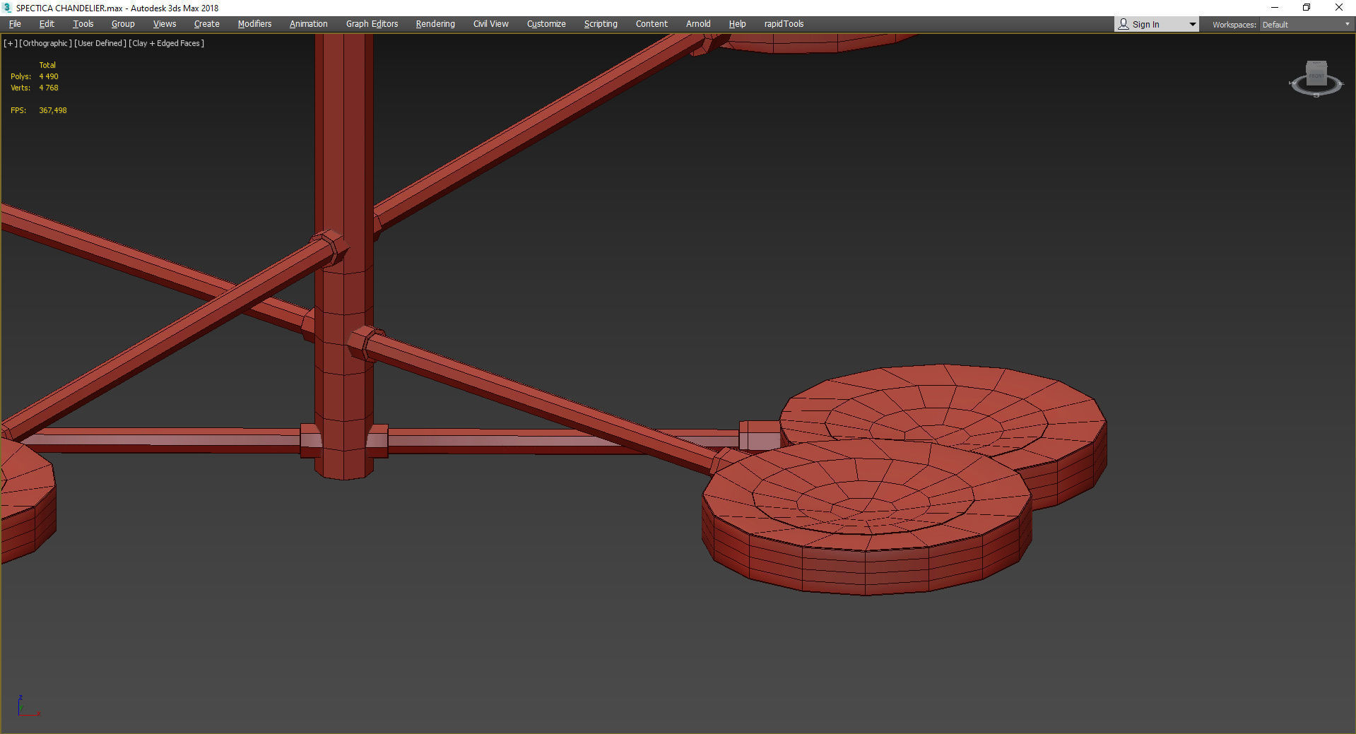 SPECTICA CHANDELIER Low-poly 3D model_4