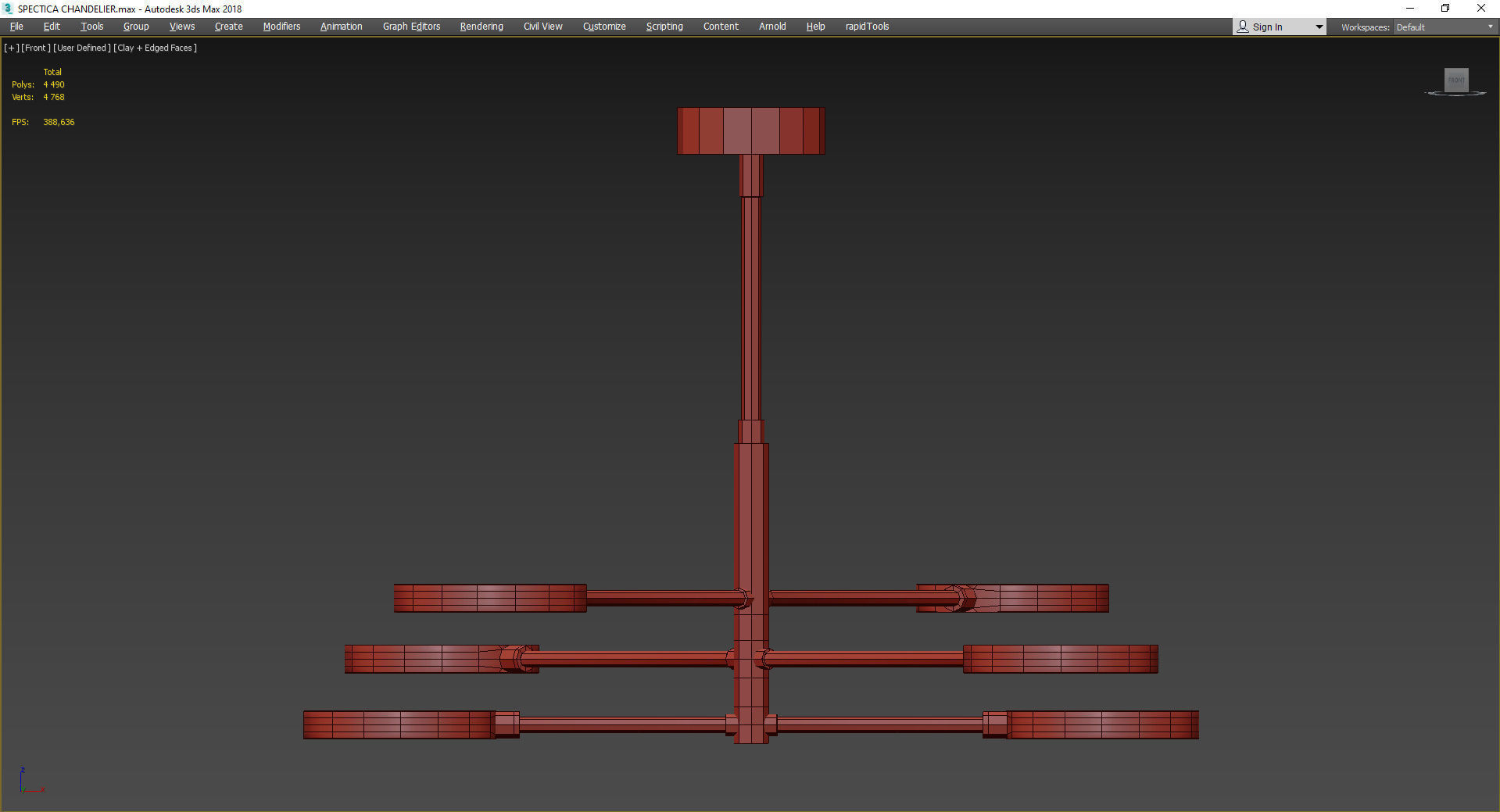 SPECTICA CHANDELIER Low-poly 3D model_2