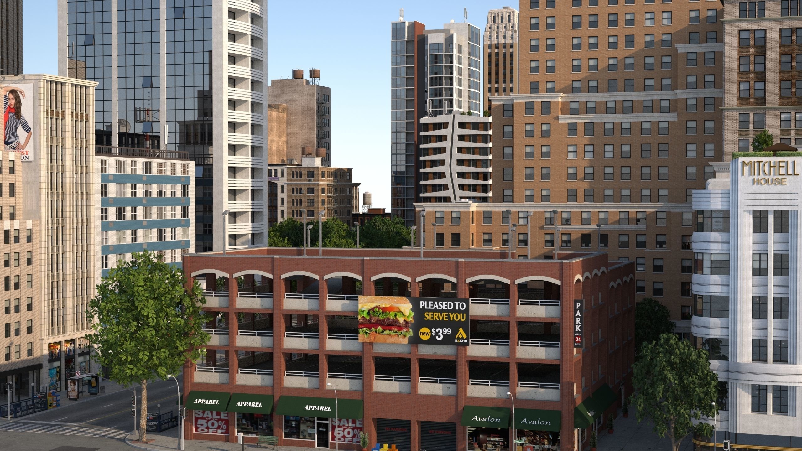 Modeco City Low-poly 3D model_21