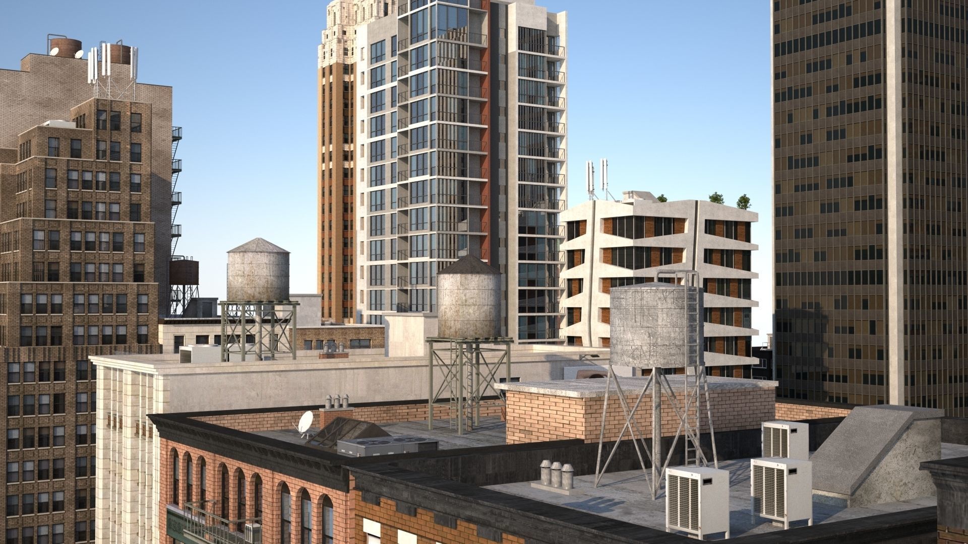 Modeco City Low-poly 3D model_12