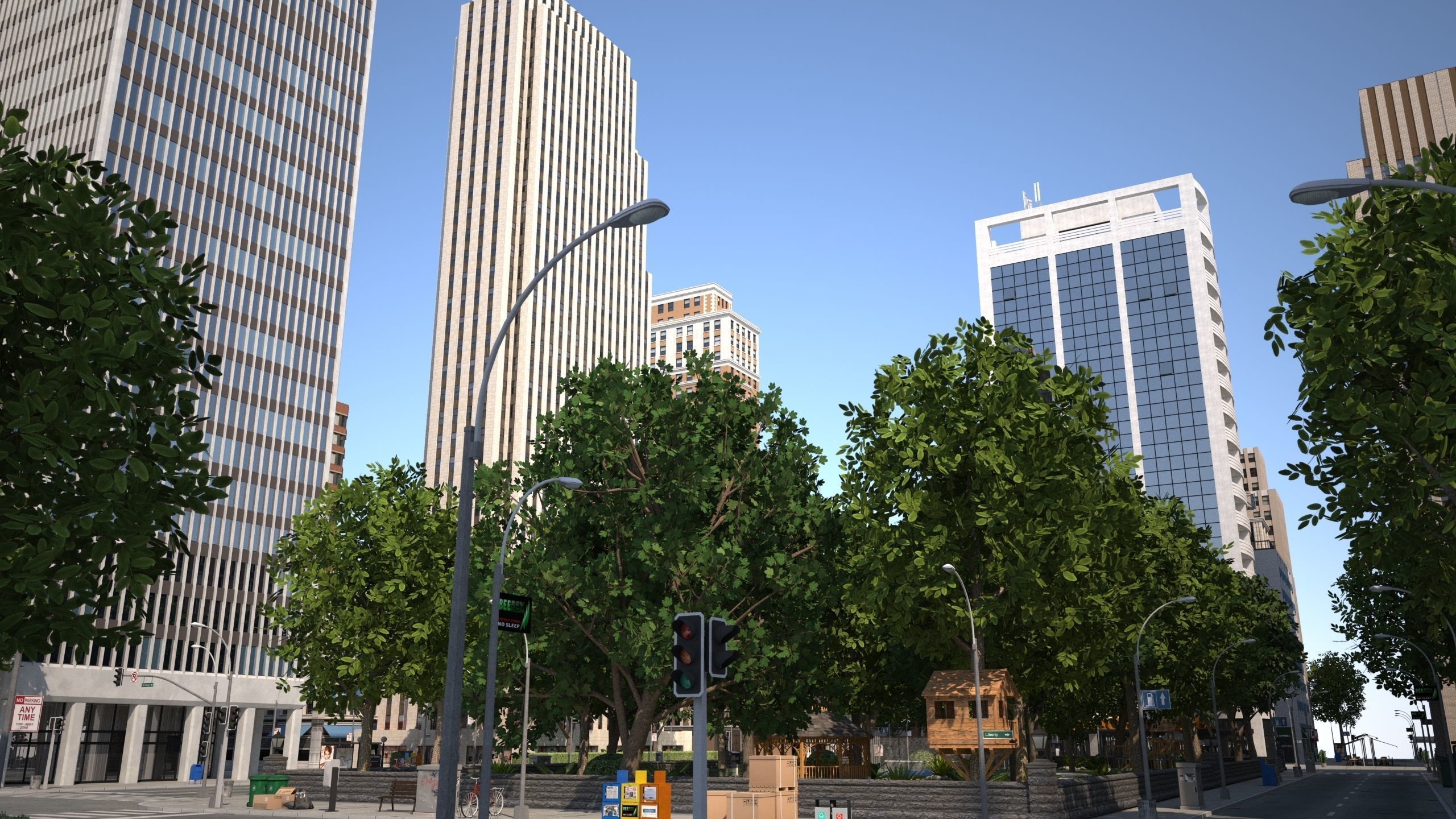 Modeco City Low-poly 3D model_10