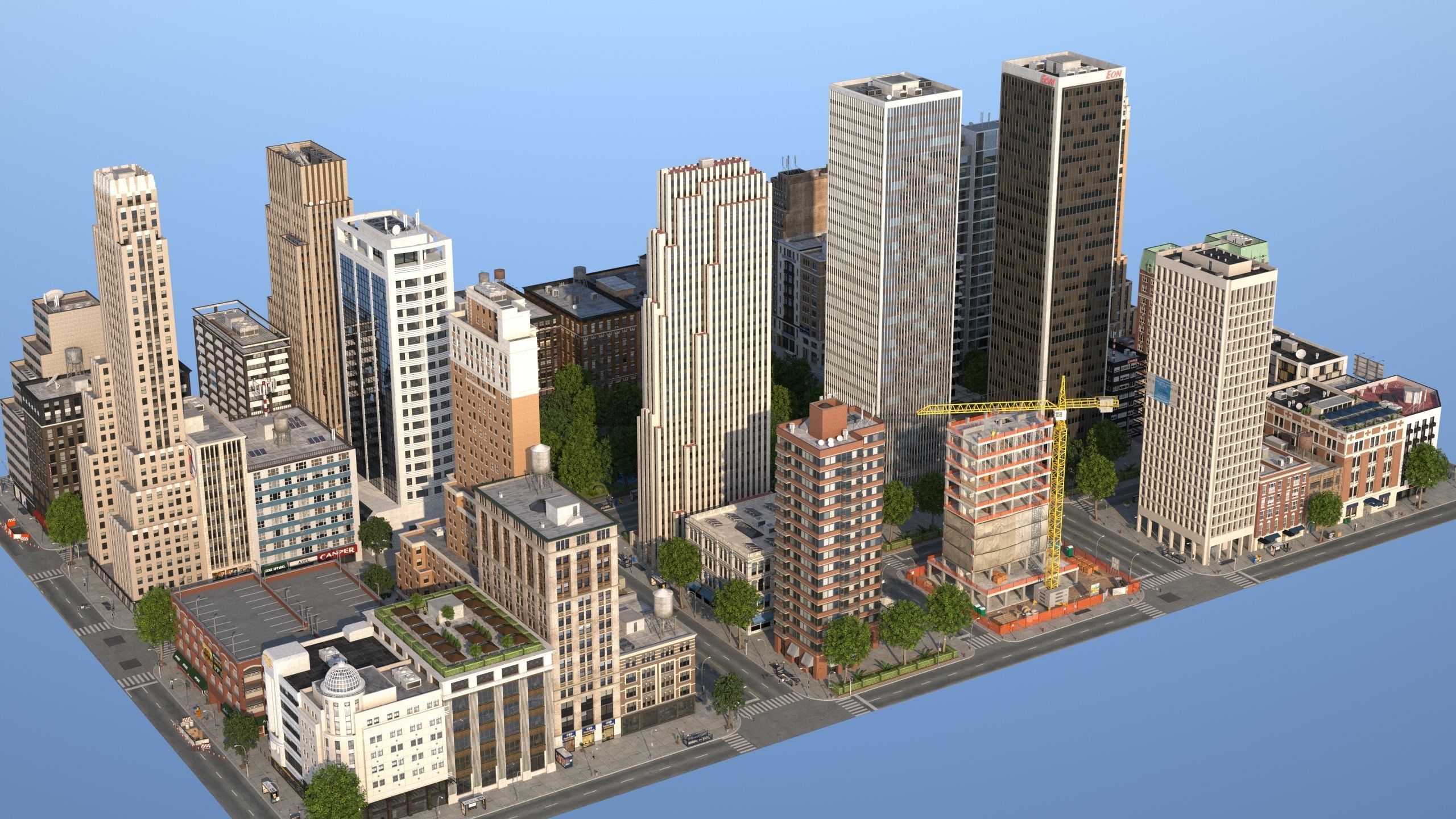 Modeco City Low-poly 3D model_19