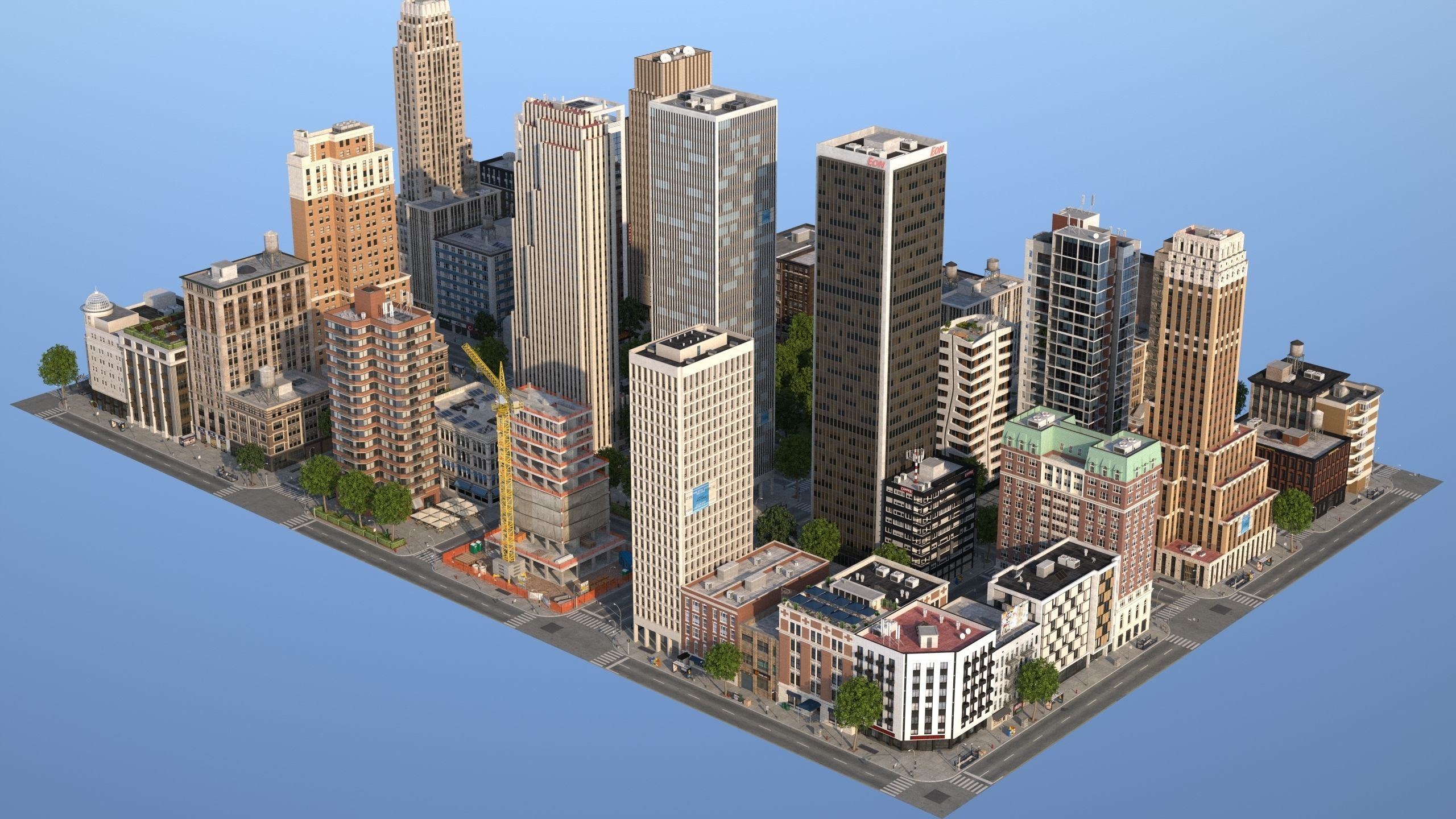 Modeco City Low-poly 3D model_9