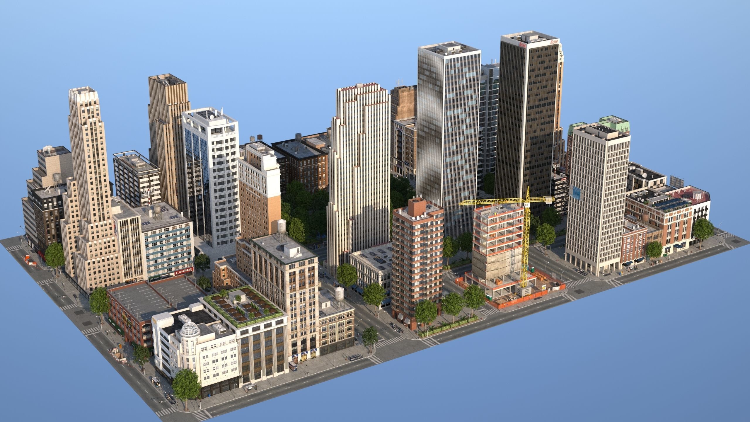 Modeco City Low-poly 3D model_13