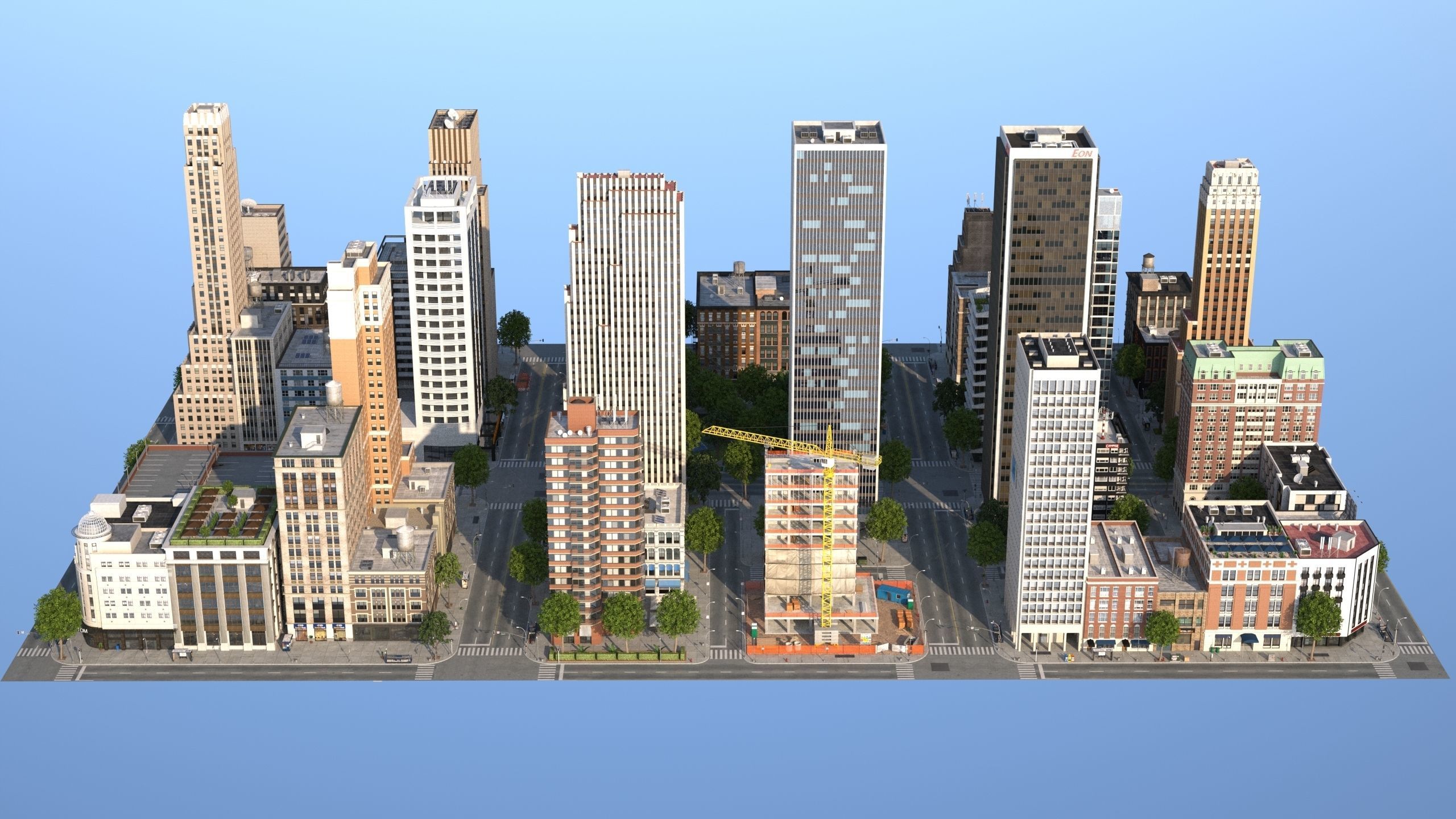 Modeco City Low-poly 3D model_11