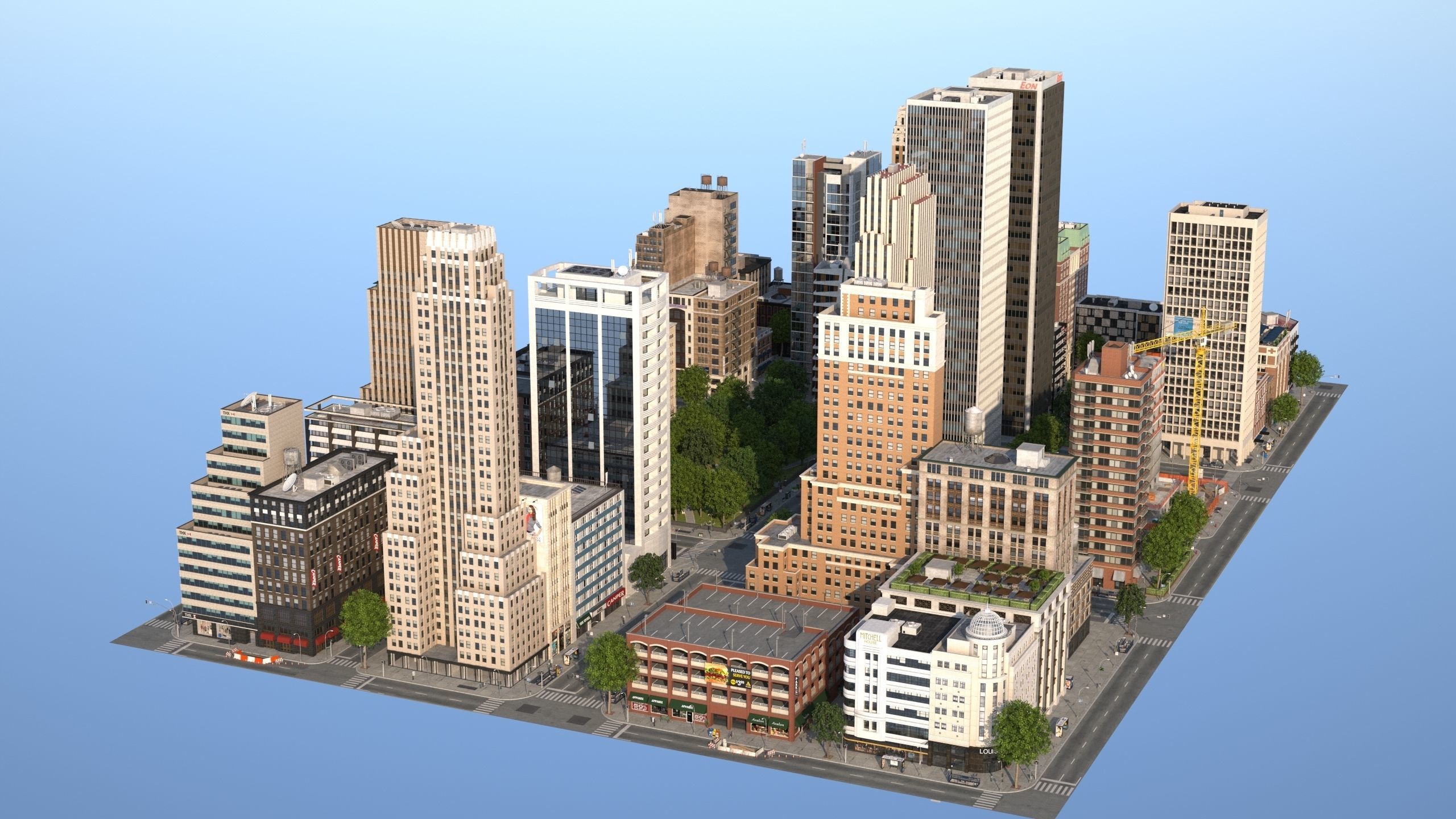 Modeco City Low-poly 3D model_18