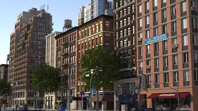 Modeco City Low-poly 3D model