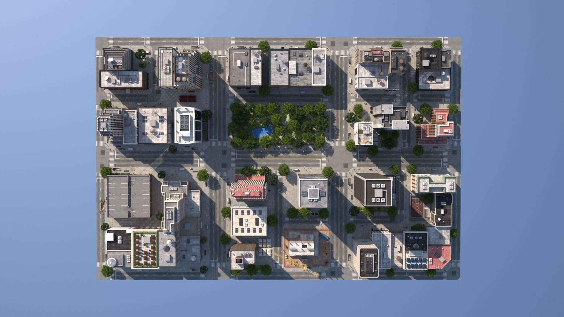 Modeco City Low-poly 3D model_6