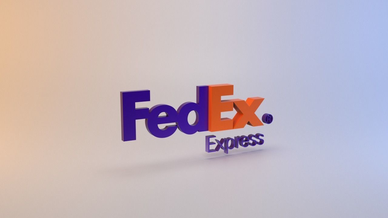 FedEx logo Low-poly 3D model_11
