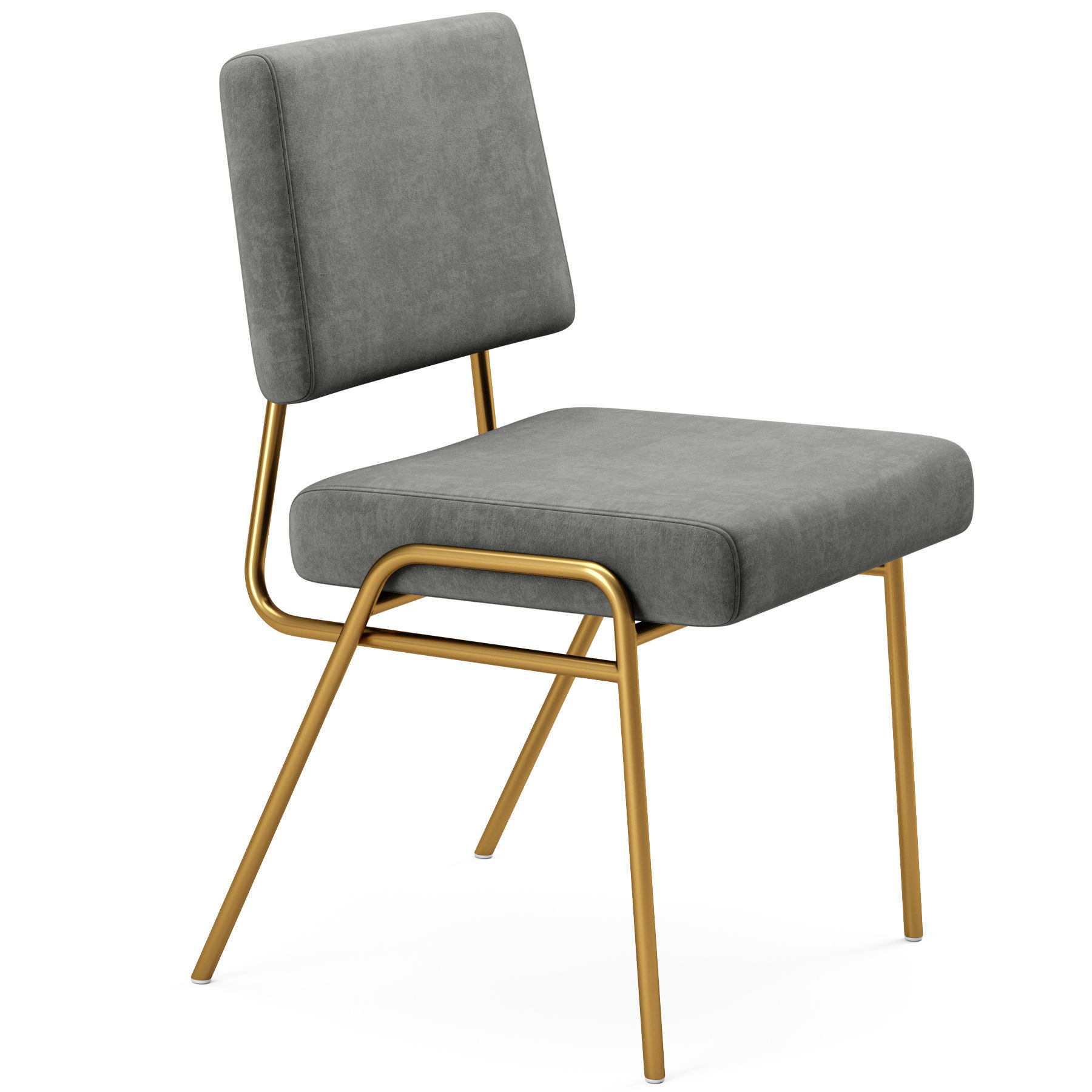 Westelm Wire Frame Upholstered Dining Chair free 3D model CGTrader