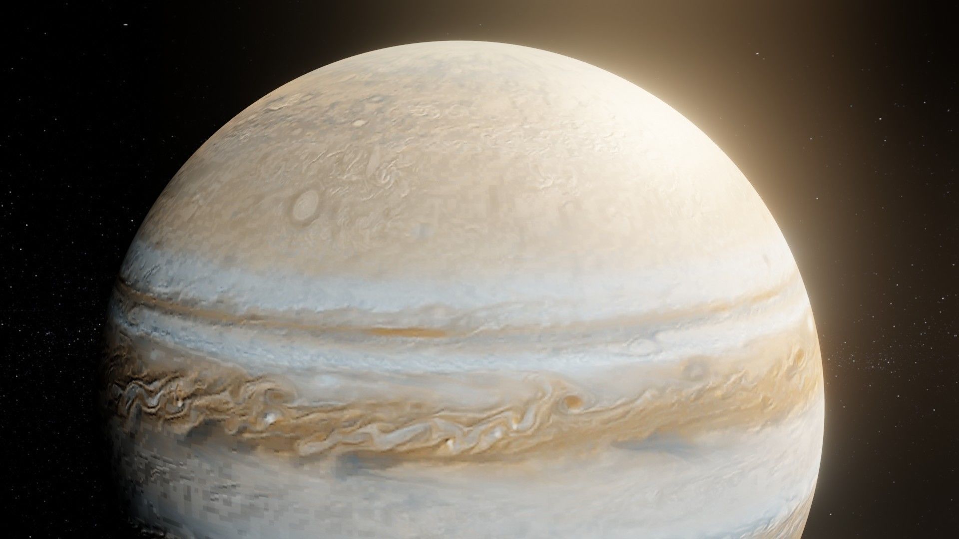 Photorealistic Jupiter 8k Textures 3D Model Low-poly 3D model_17