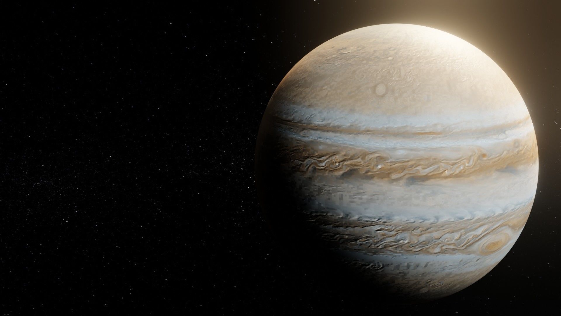 Photorealistic Jupiter 8k Textures 3D Model Low-poly 3D model_9