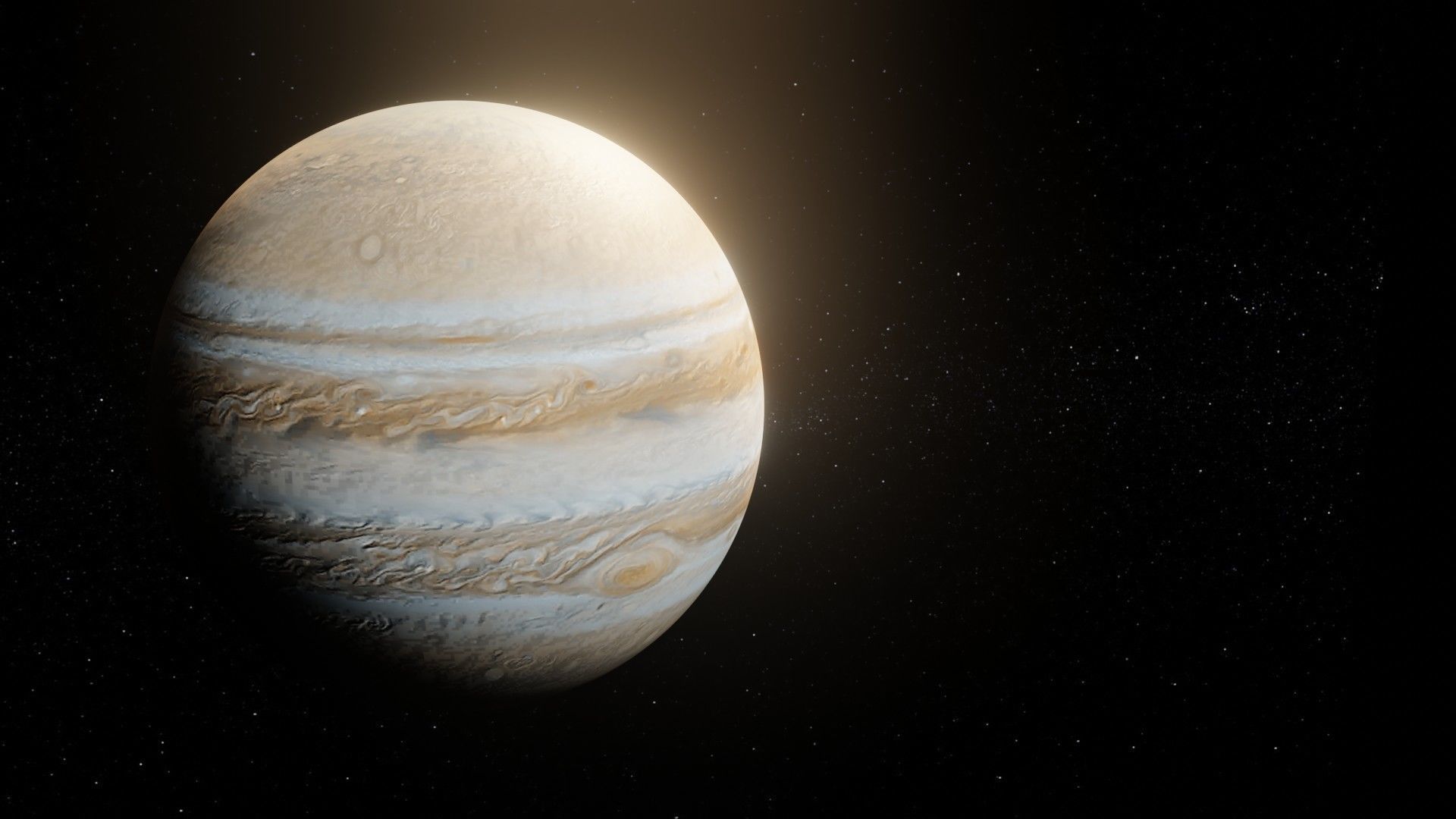 Photorealistic Jupiter 8k Textures 3D Model Low-poly 3D model_12