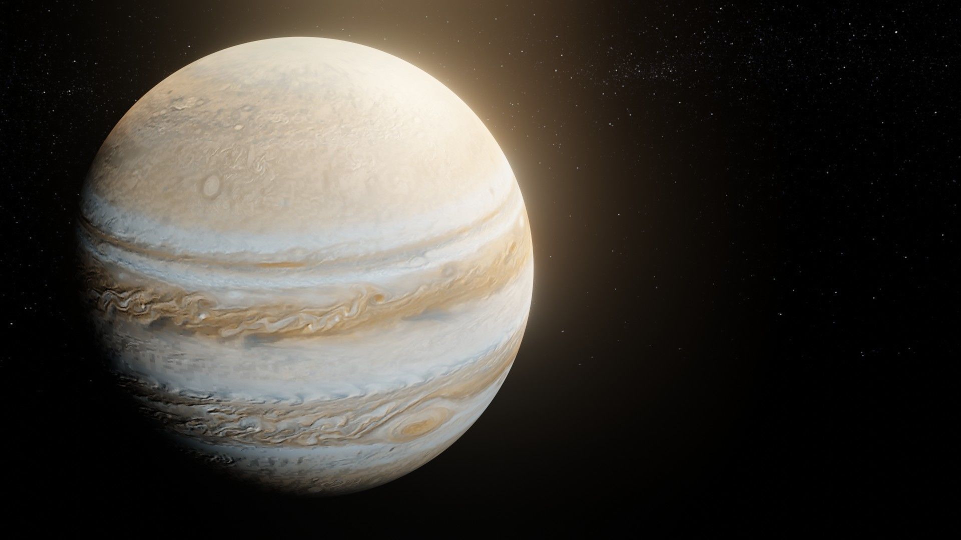 Photorealistic Jupiter 8k Textures 3D Model Low-poly 3D model_8