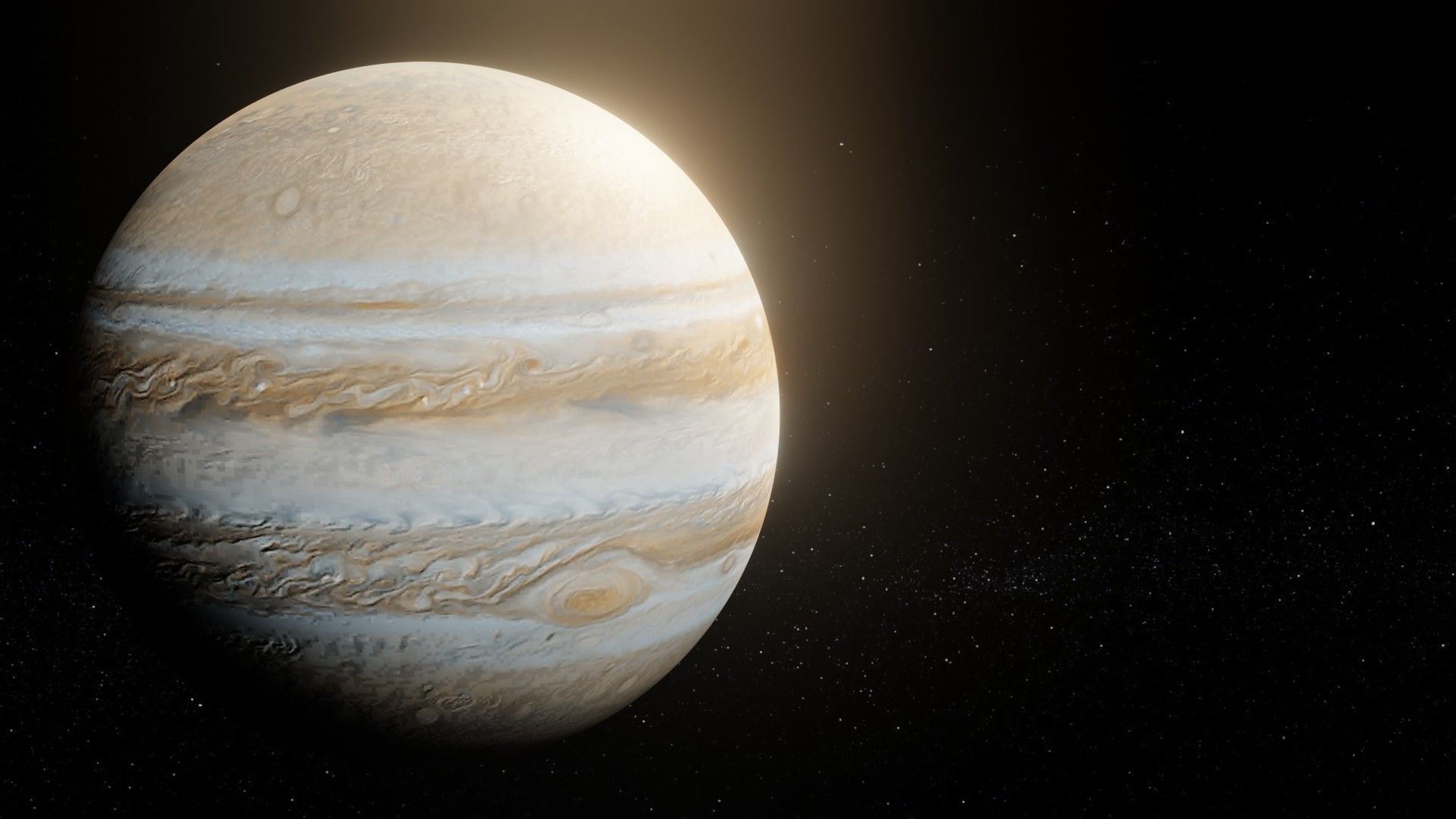 Photorealistic Jupiter 8k Textures 3D Model Low-poly 3D model_4