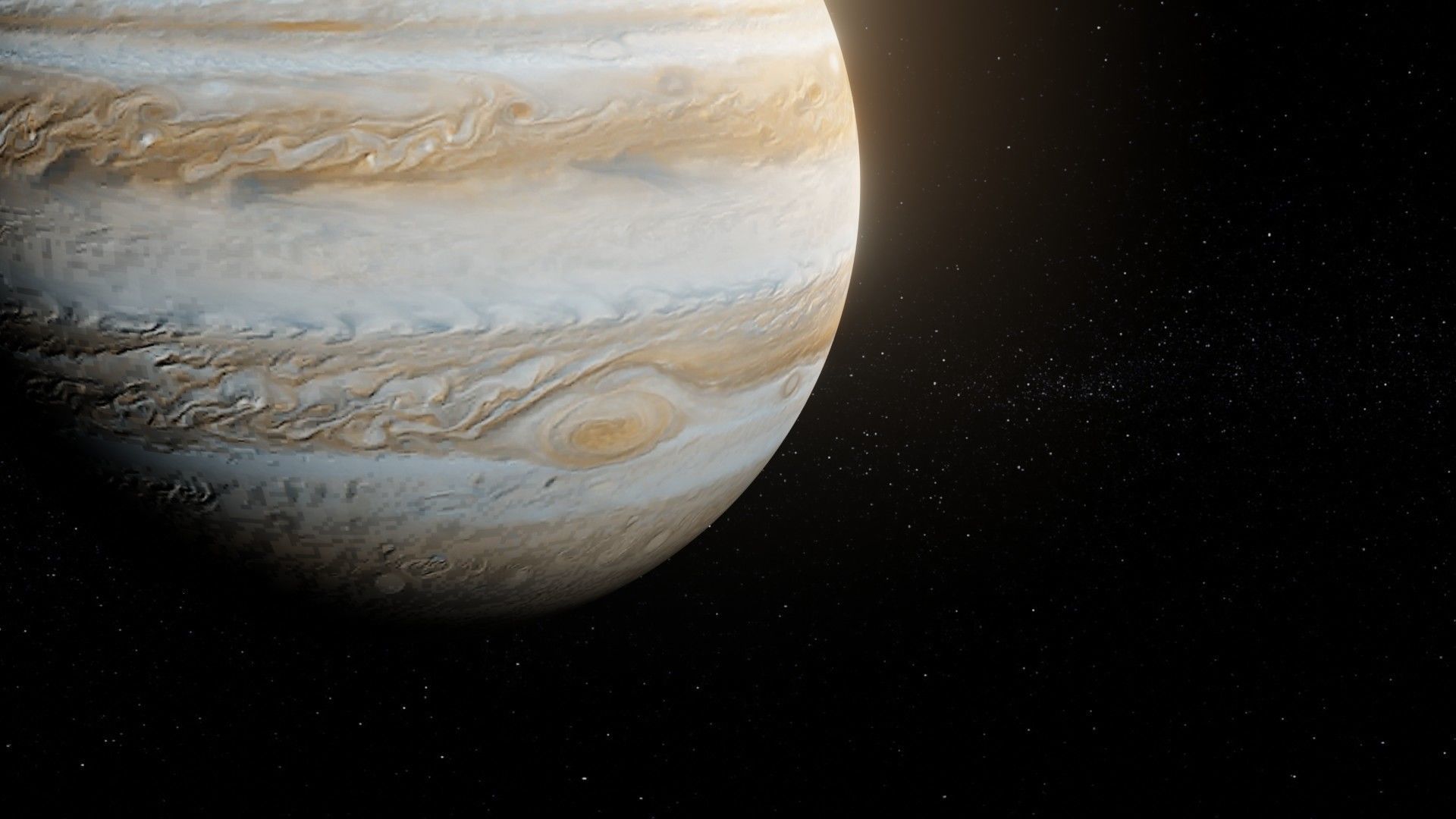 Photorealistic Jupiter 8k Textures 3D Model Low-poly 3D model_10