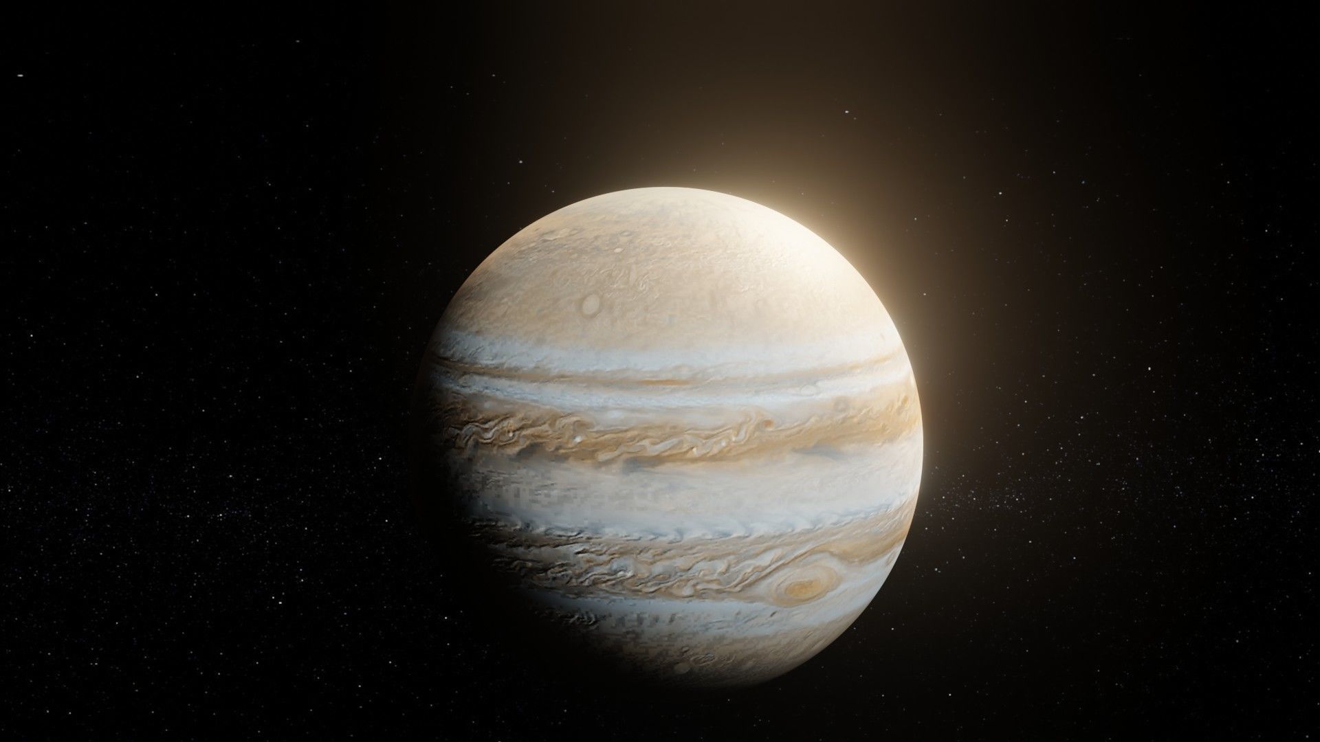 Photorealistic Jupiter 8k Textures 3D Model Low-poly 3D model_20