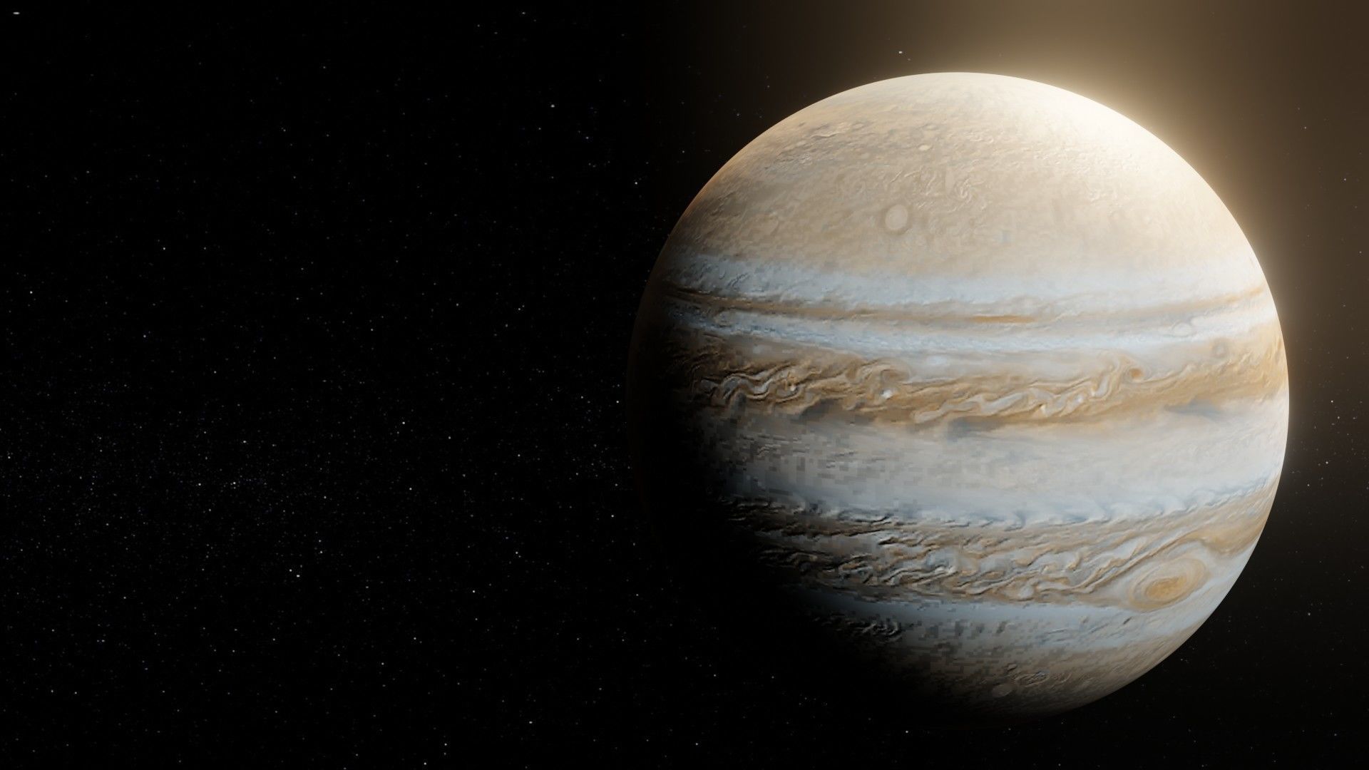 Photorealistic Jupiter 8k Textures 3D Model Low-poly 3D model_19