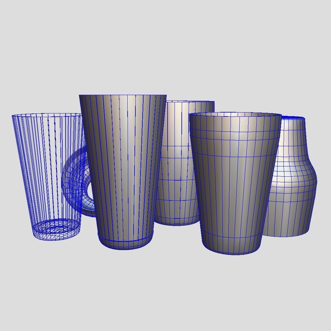 Cocktail Shaker Pack Low-poly 3D model_9