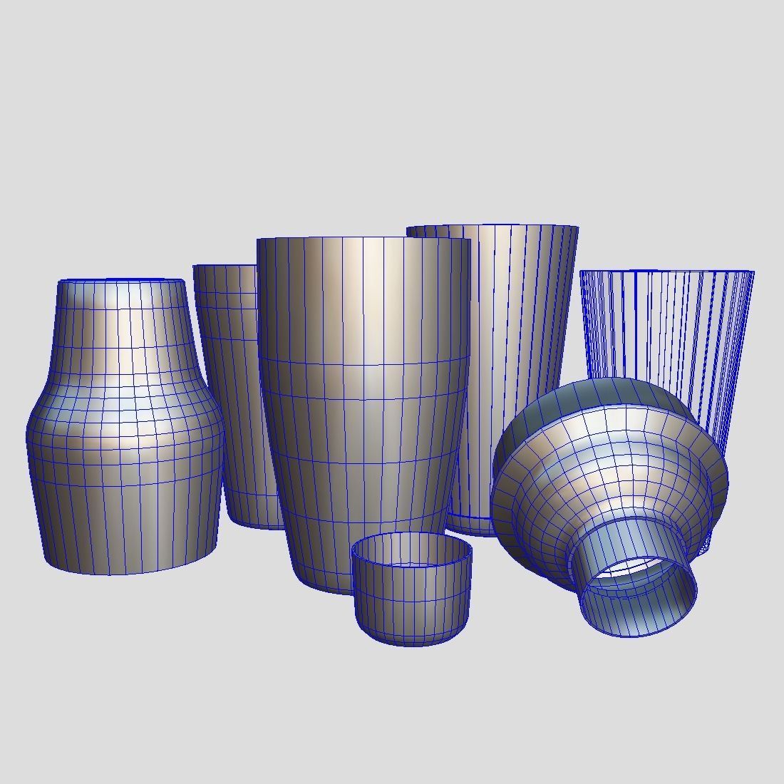 Cocktail Shaker Pack Low-poly 3D model_3