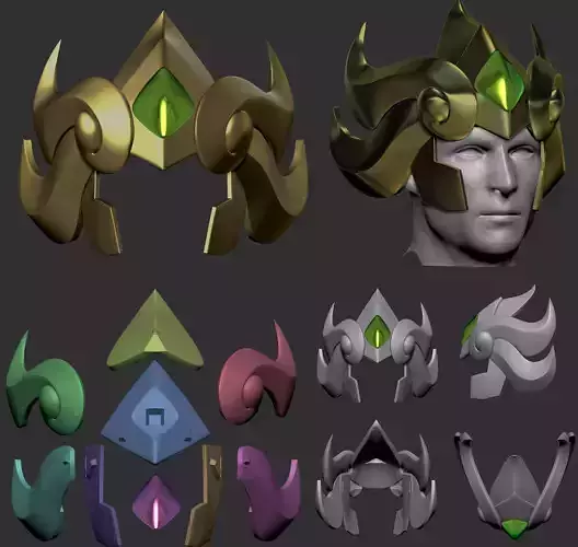 HI-DEF - HELMET SAINT SEIYA LEO AIOLIA - AIORIA DE LEO 3D print model