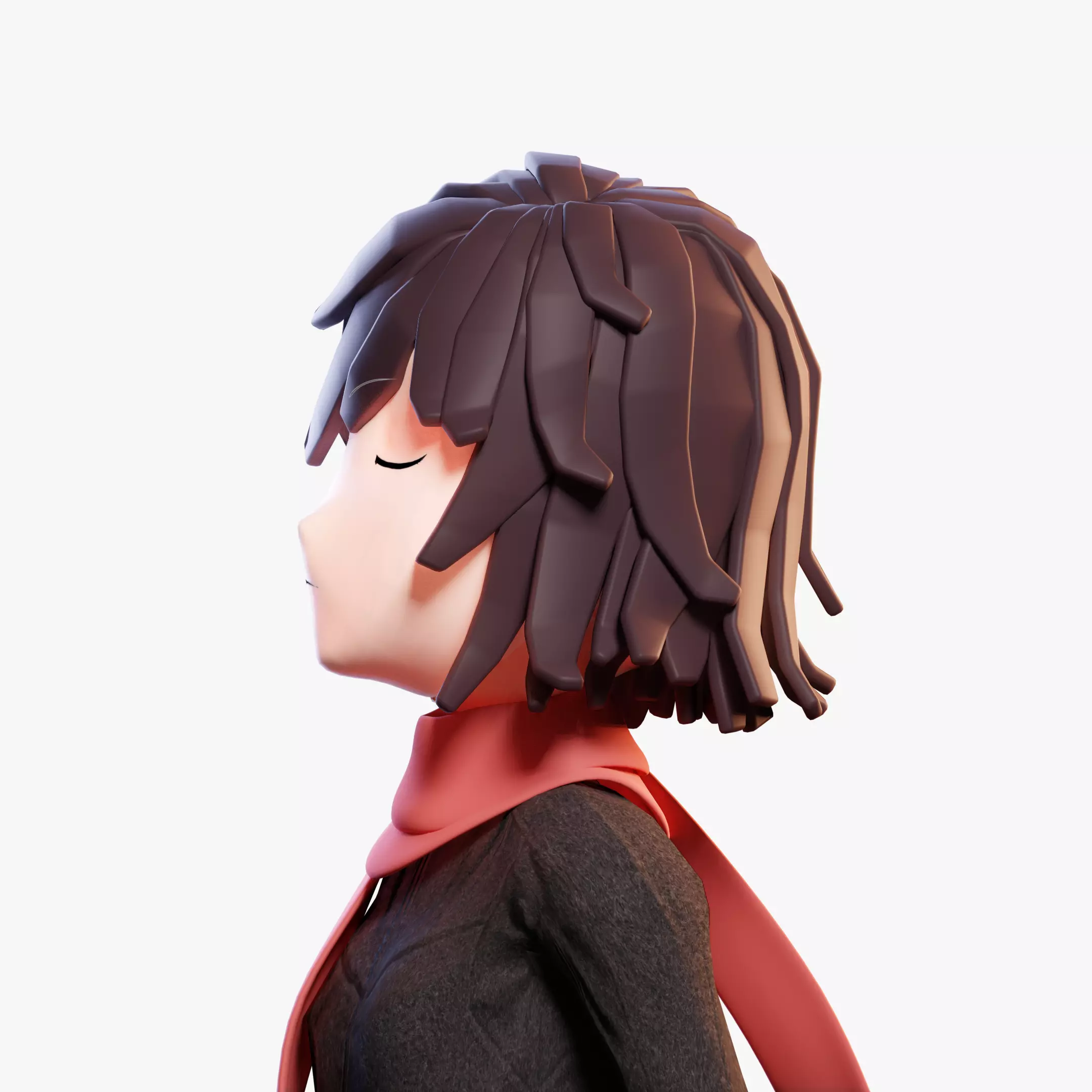 GIRL TOON Free low-poly 3D model